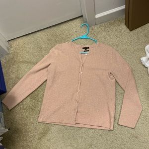 Massimo Dutti knit cardigan top pink glitter M
